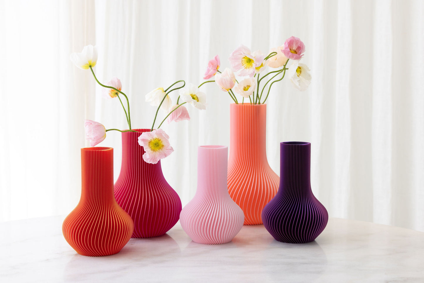 Pink Marshmallow Coloured 3D Tear Drop