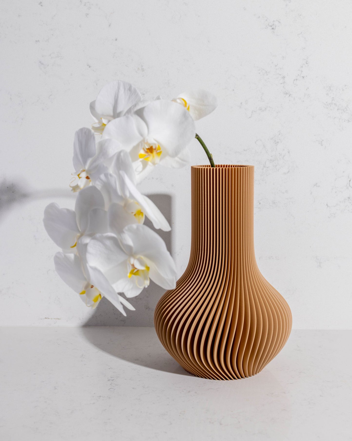 Wood Coloured 3D Tear Drop