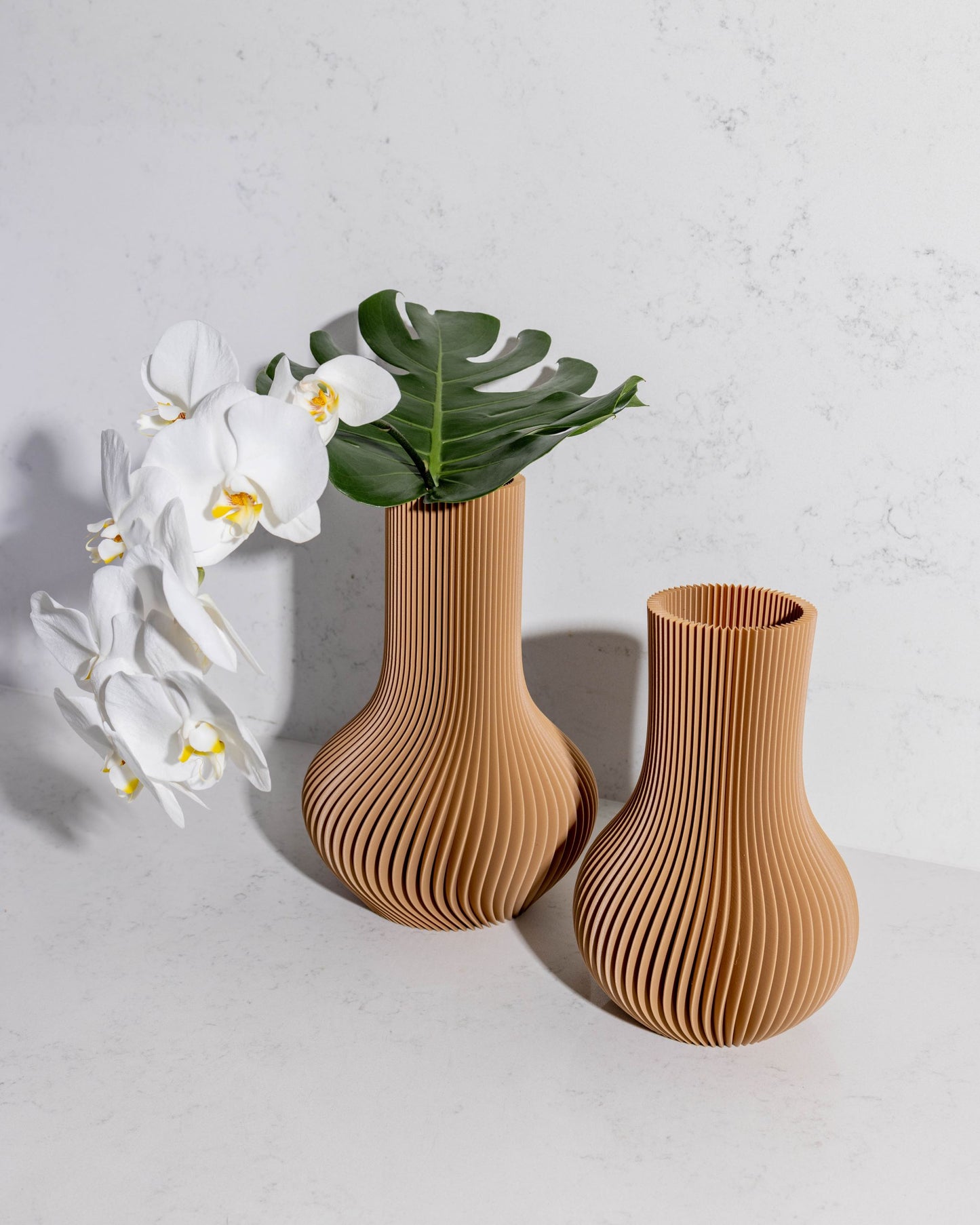 Wood Coloured 3D Tear Drop