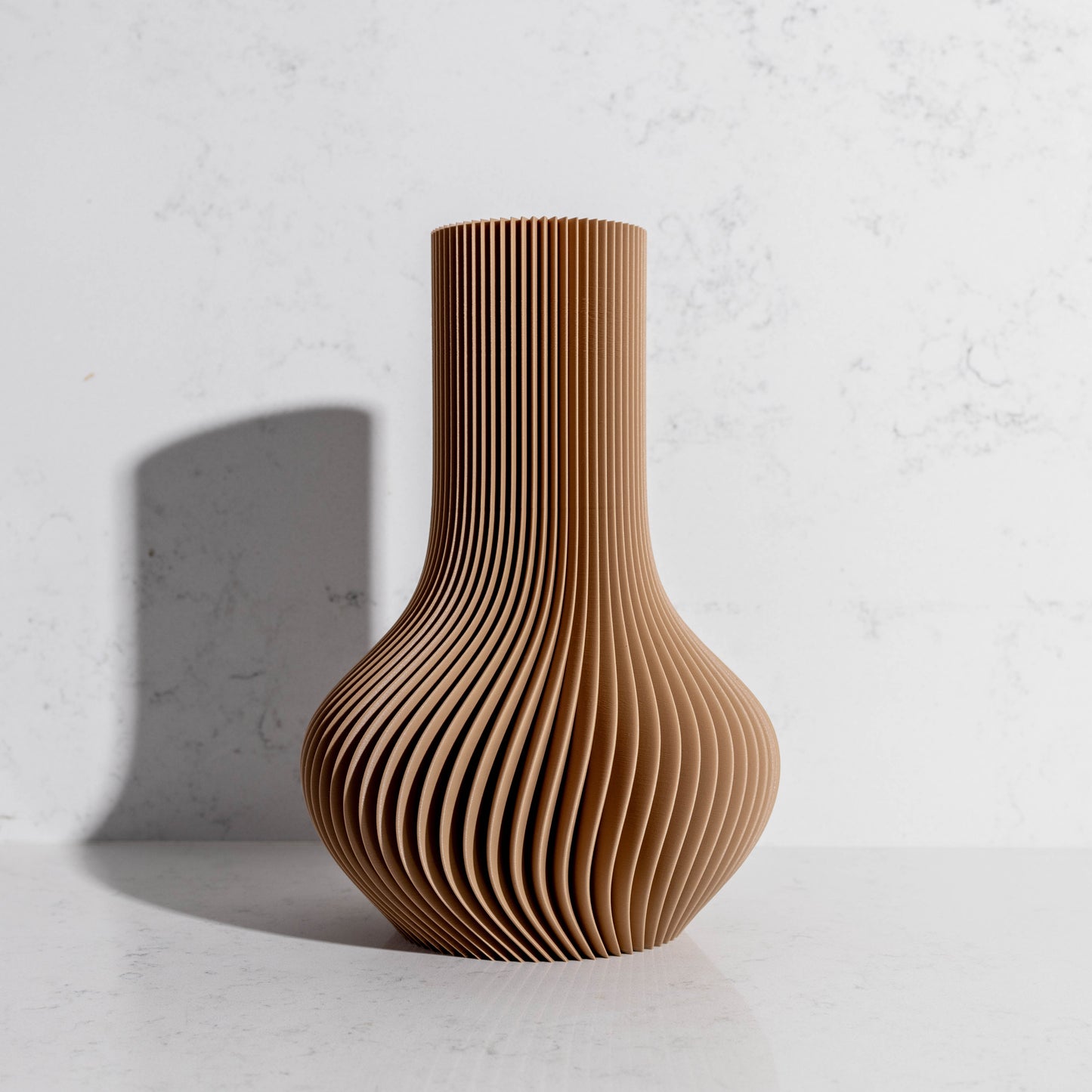 Wood Coloured 3D Tear Drop