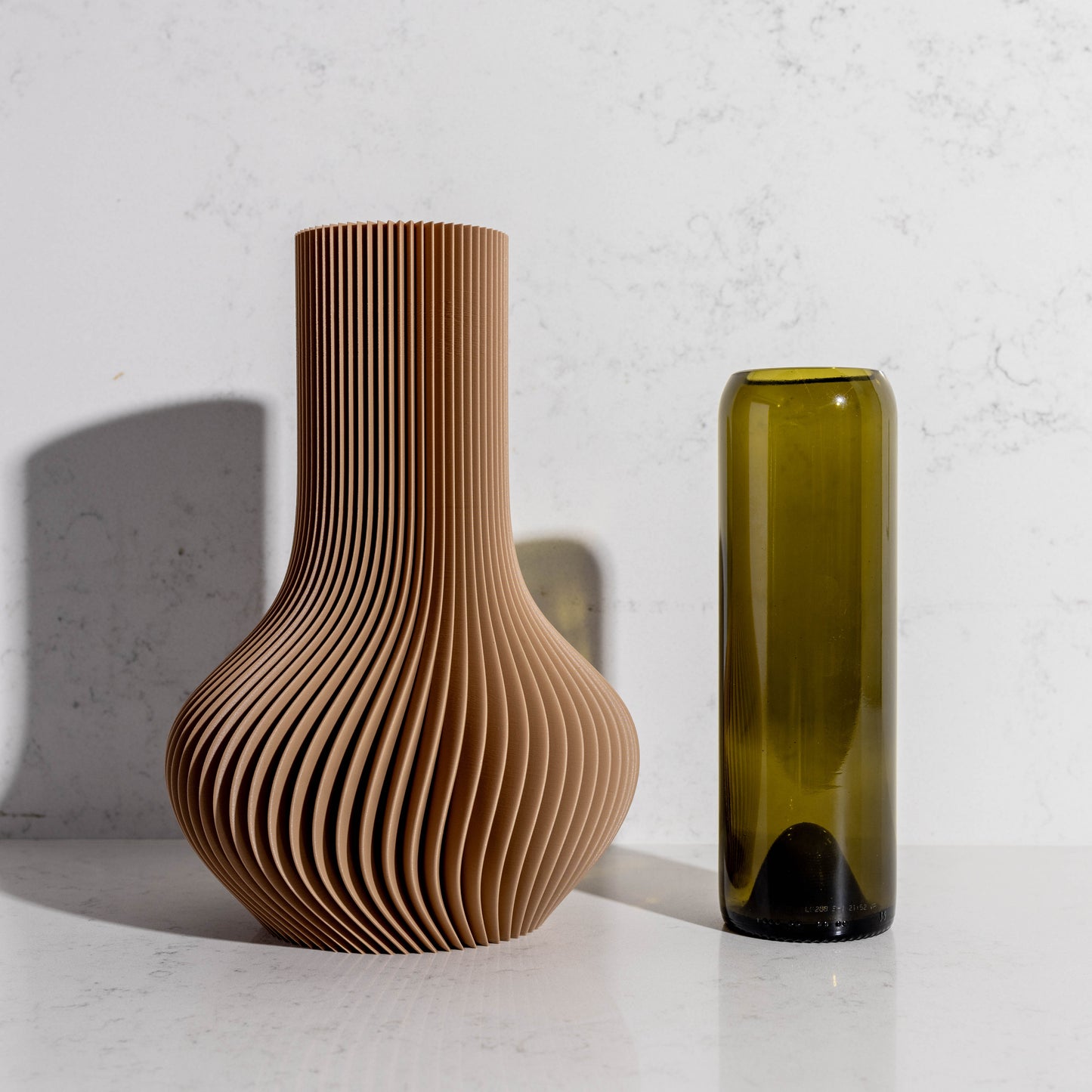 Wood Coloured 3D Tear Drop