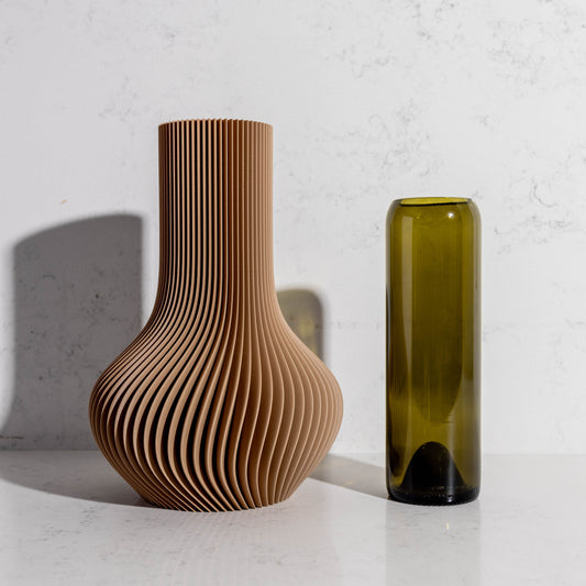 Wood Coloured 3D Tear Drop