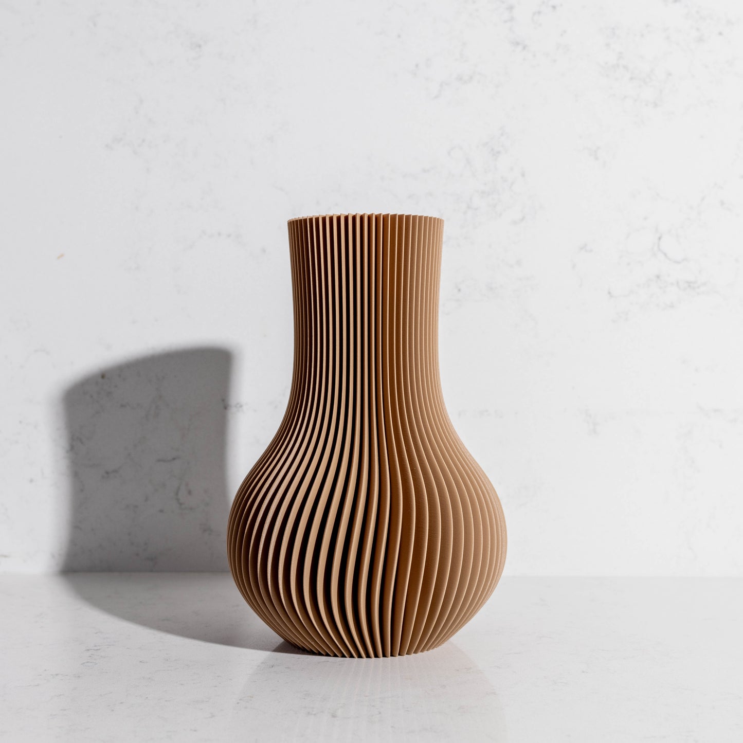 Wood Coloured 3D Tear Drop