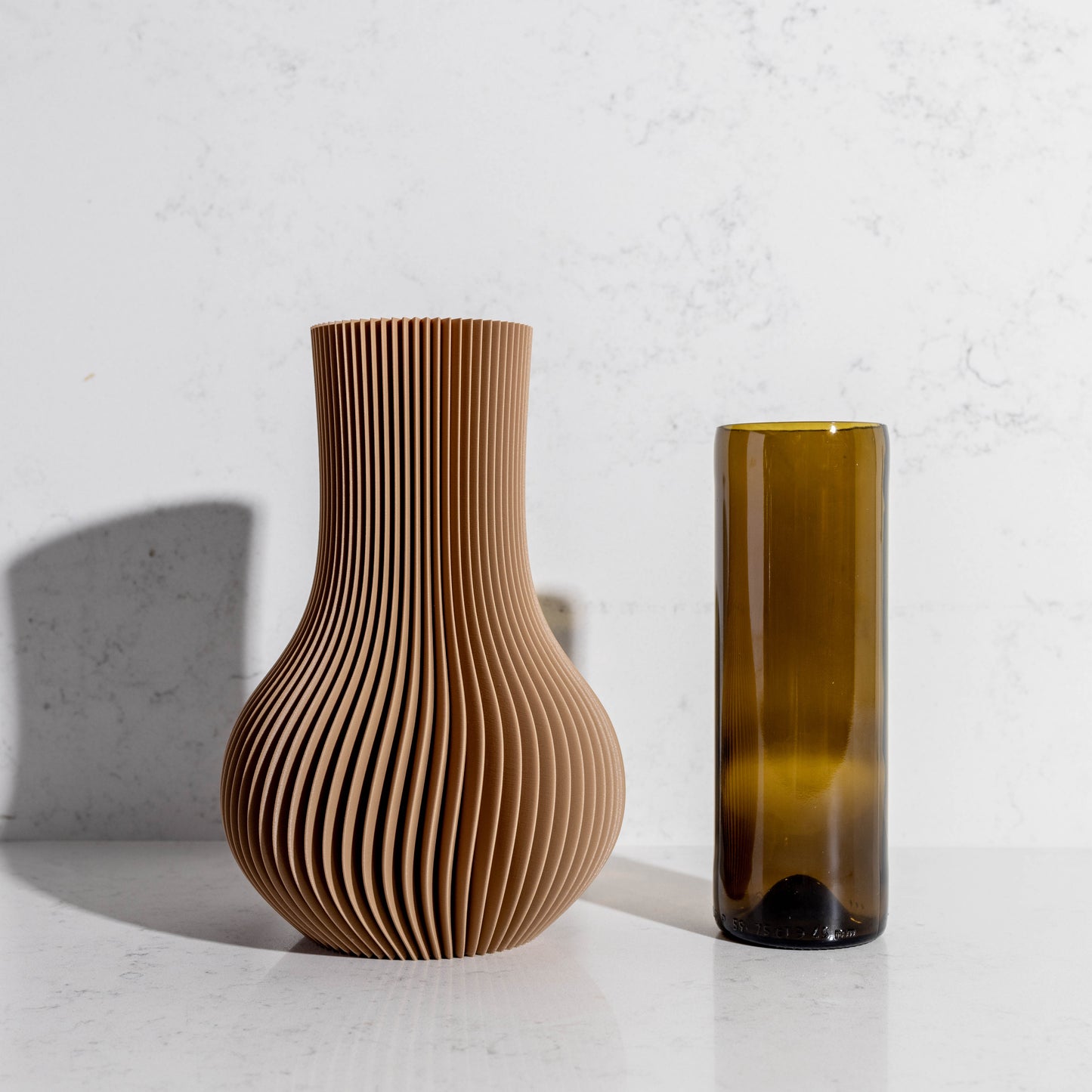 Wood Coloured 3D Tear Drop