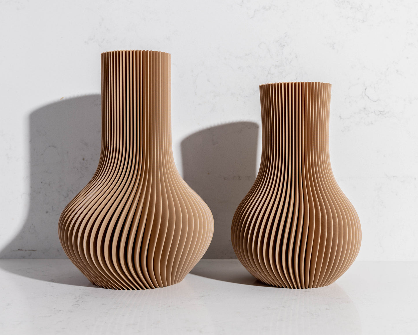 Wood Coloured 3D Tear Drop